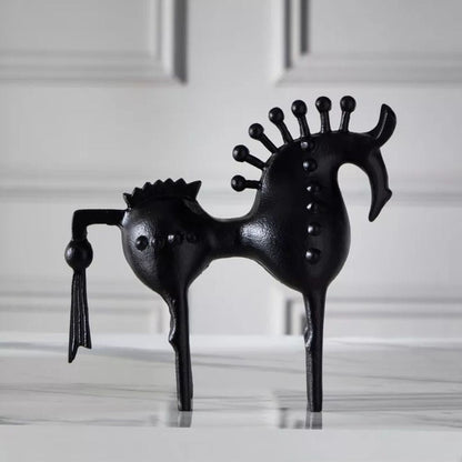 Skorter | Black Stallion Metal Sculpture