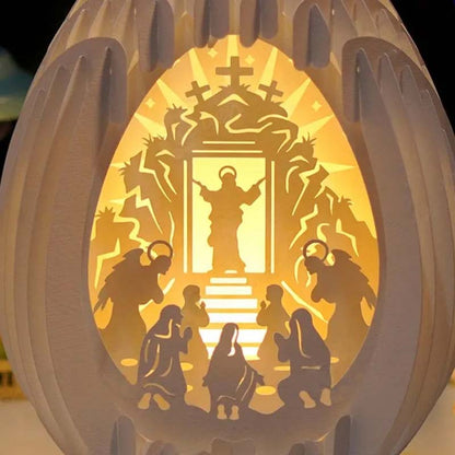 skorter | Easter 3d Paper Desk Lamp With Illuminating Base