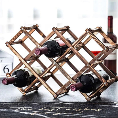 Skorter | Folding Freestanding Wooden Wine Rack