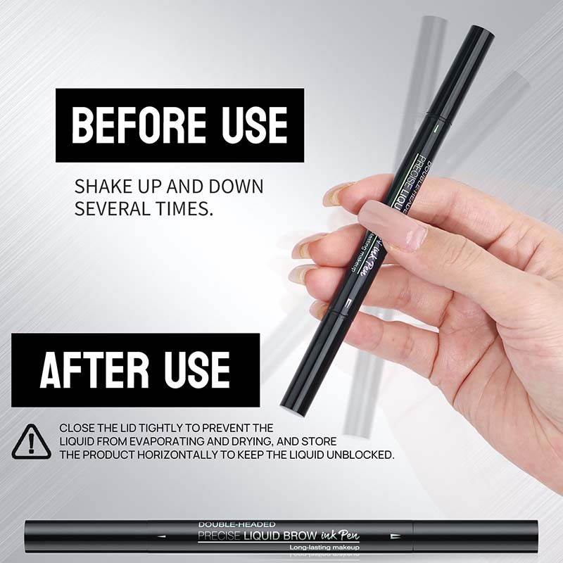Skorter | 2-in-1 Dual-Ended Eyebrow Pencil with Micro-Fork Tip Applicator and Precise Brush Tip