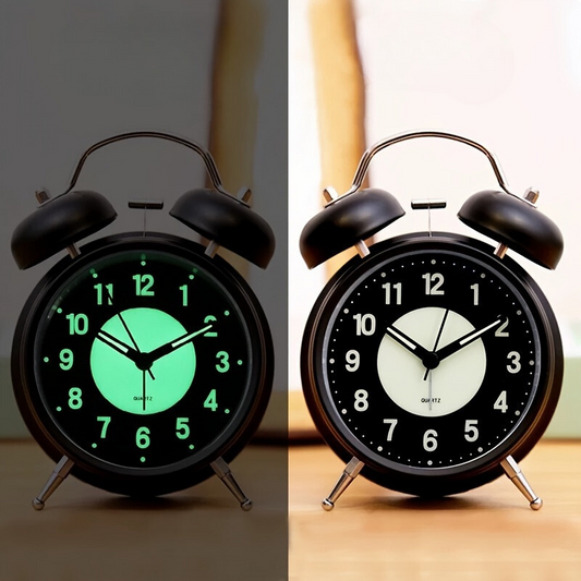 Skorter | GlowClock - Silent Luminous Alarm Clock in Metal