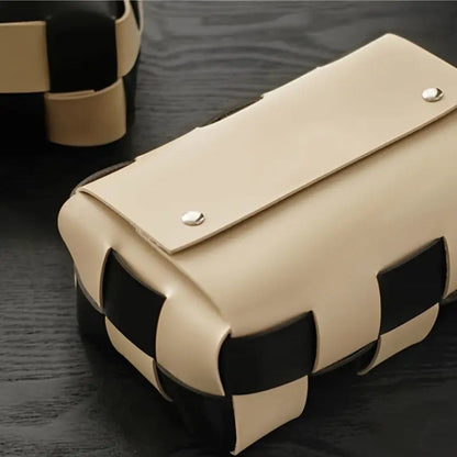 Skorter | Braided Vegan Leather Tissue Holder