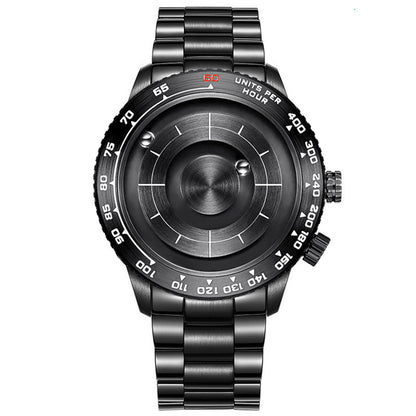 Skorter | Cool Magnetic Levitation Men Watch, with No Mirror Design, Quartz Movement, Steel Strap & Waterproof