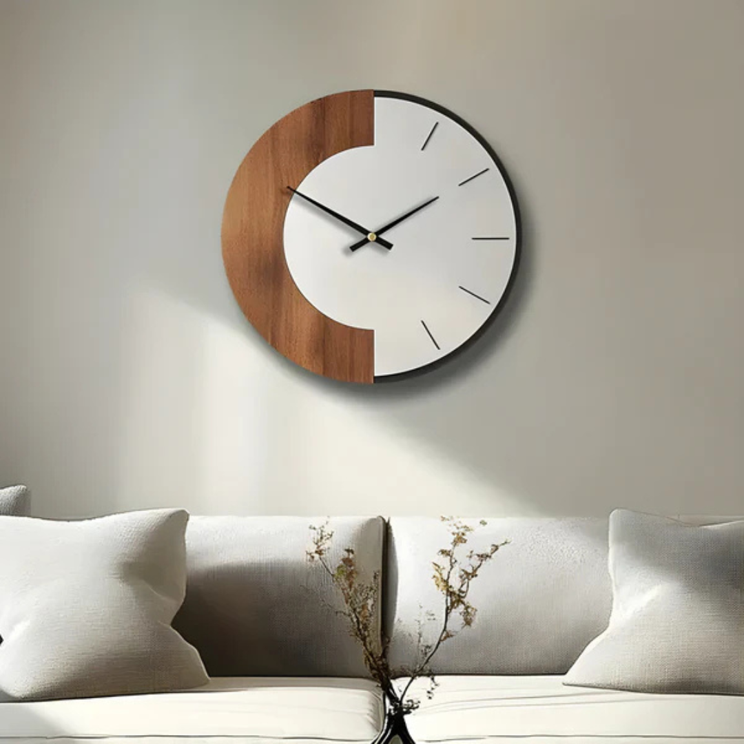 Skorter | Oud – Large Wooden Wall Clock | Silent Modern Home Décor