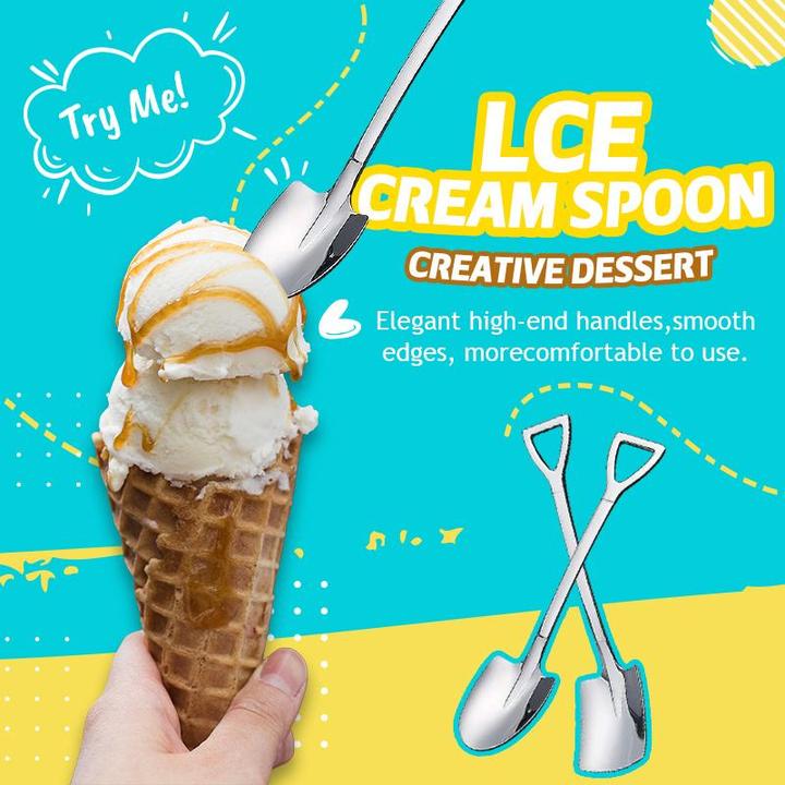 skorter | Creative Dessert Ice Cream 304 Stainless Steel Spatula Spoon