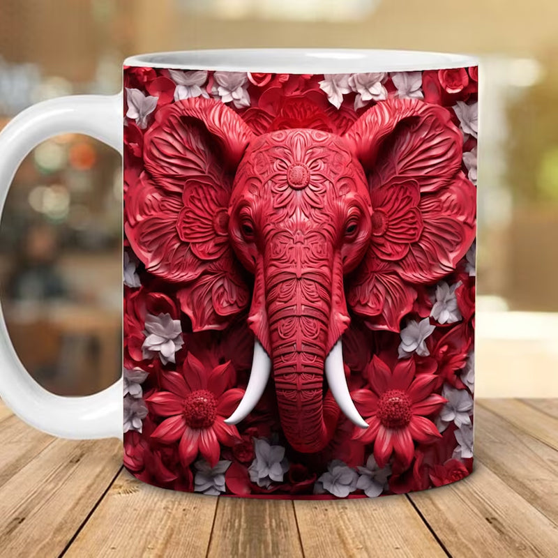 skorter | 3d Elephant Flower Mug