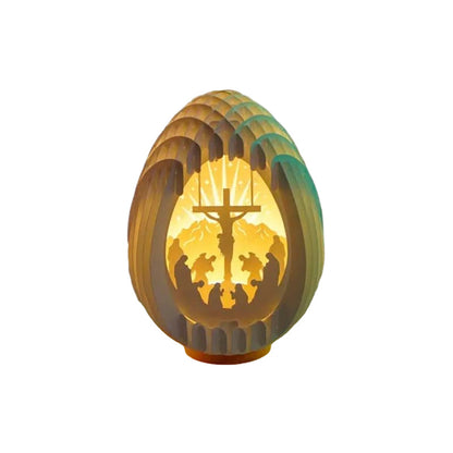 skorter | Easter 3d Paper Desk Lamp With Illuminating Base