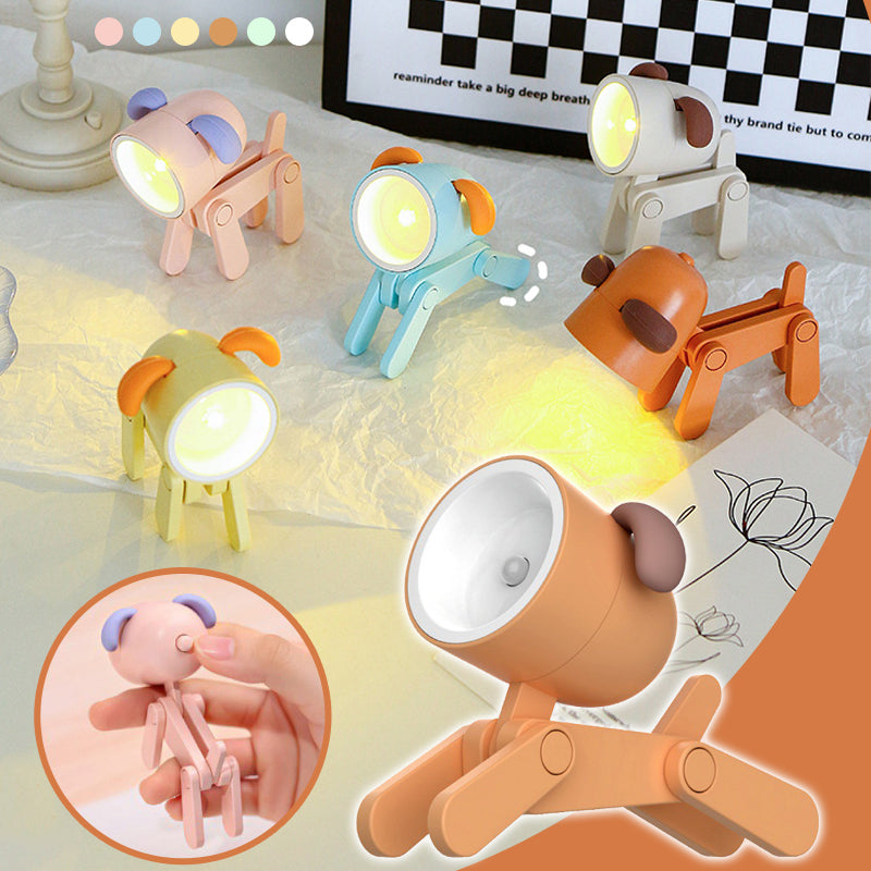 skorter | Mini LED Cute Cartoon Animals Puppies Deer Night Light, Adjustable Small Phone Holder Desk Lamp