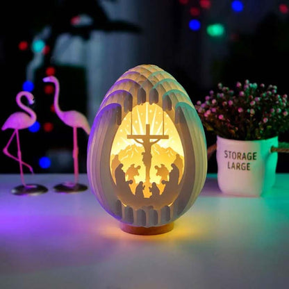 skorter | Easter 3d Paper Desk Lamp With Illuminating Base