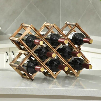 Skorter | Folding Freestanding Wooden Wine Rack