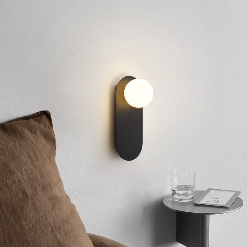 Skorter | Nordic wall lamp with glass ring base, 1-light