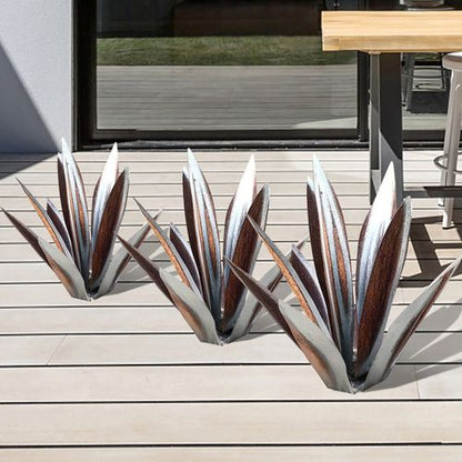 Skorter | Eternal Agave – Handcrafted Rust-Proof Metal Garden Sculpture for Indoor & Outdoor Decor