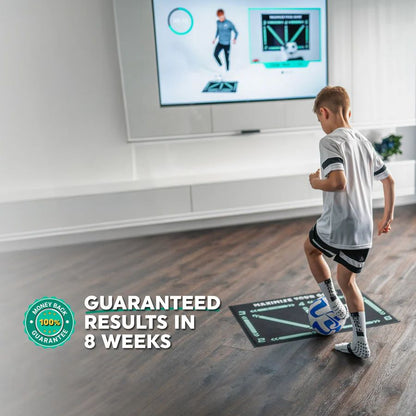 Skorter | Football Pro Training Mat | Anti-Slip, 2x2m Space & Video Program for Skill Enhancement and Home Training
