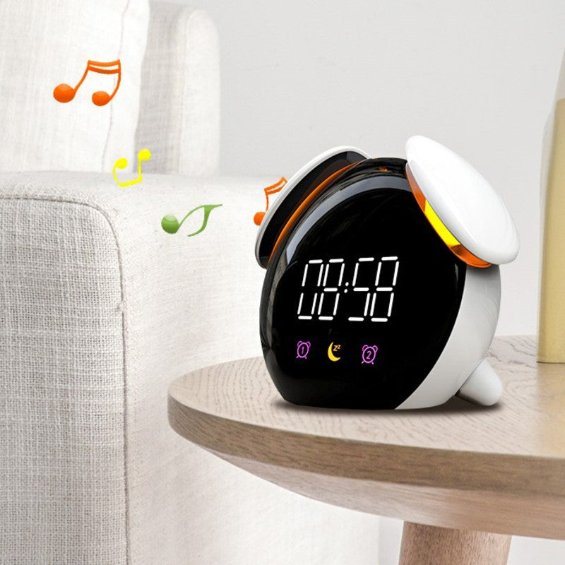 Skorter | Digital Rechargeable Alarm Clock, with Colorful Light, Night Light, Clear Time Display, Multiple Ringtones & Modes