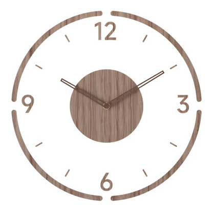 Skorter | Silent Wall Clock Wood Light – Modern Clock with Acrylic Design for Living Room