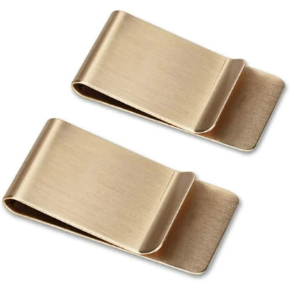 Skorter | Elegant Stainless Steel Card Holder & Money Clip - 2-Pack