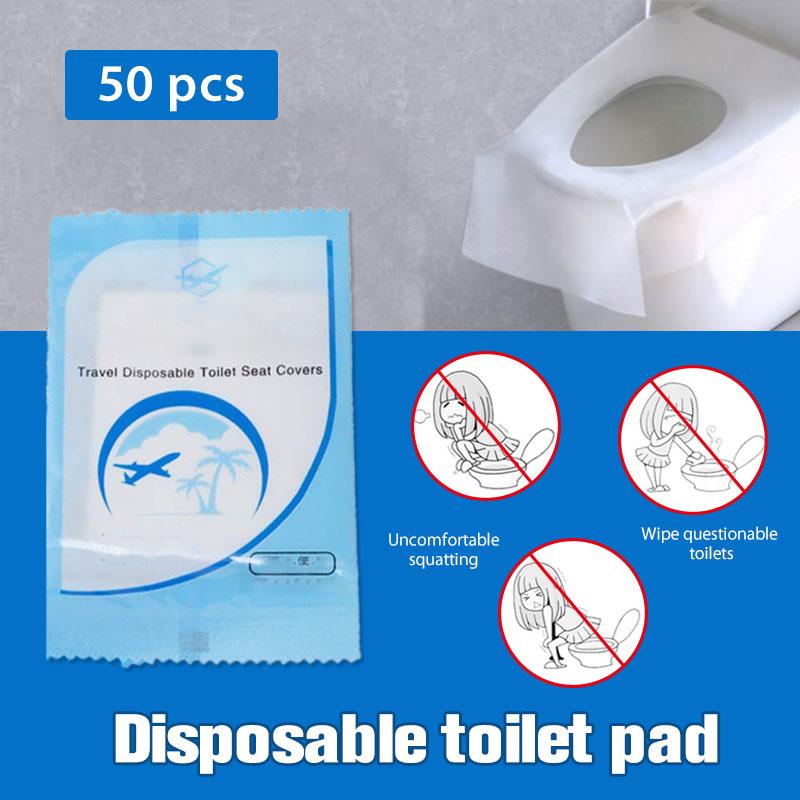 skorter | 50 Pcs Transparent Disposable Toilet Mats