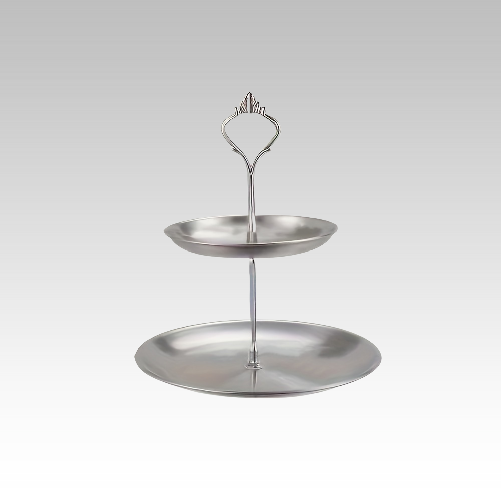 Skorter | SteelTower - 3-layer stainless steel cake stand | Serving platter for desserts and fruits