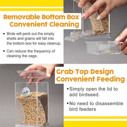 Skorter | Automatic transparent bird feeder without spills
