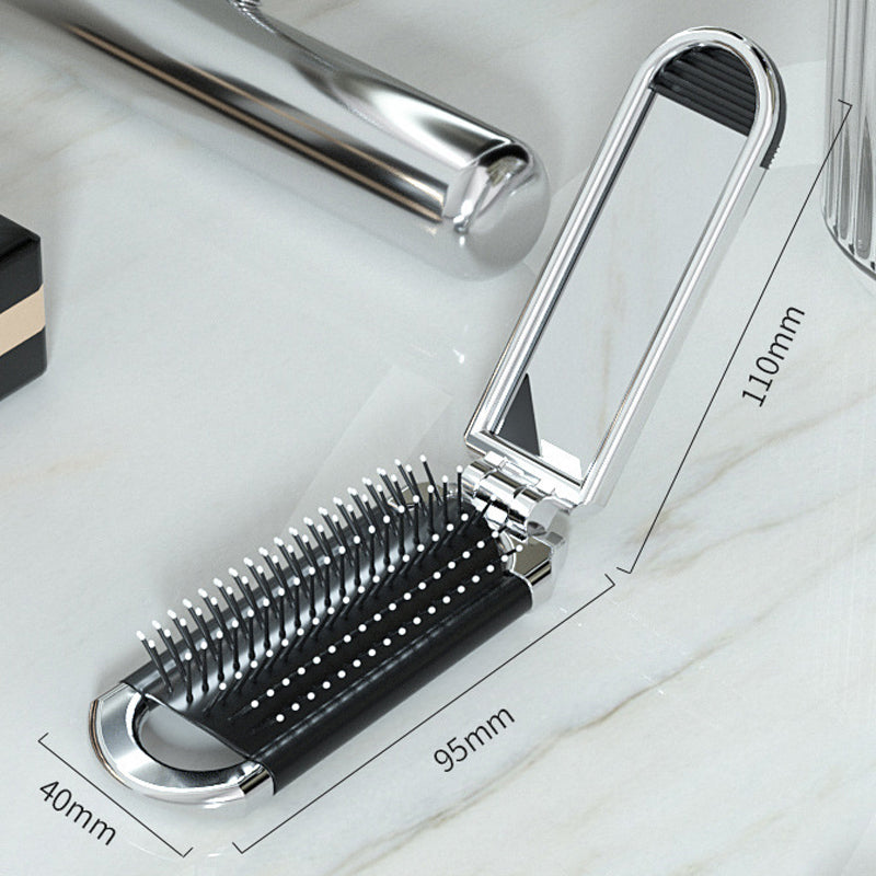Skorter | MirrorFlex Travel Mirror Hair Brush | Foldable & Compact | Practical Styling on the Go