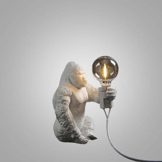 Skorter | GorillaLux - Unique Gorilla Table Lamp | Modern Animal Lamp with Warm LED Light