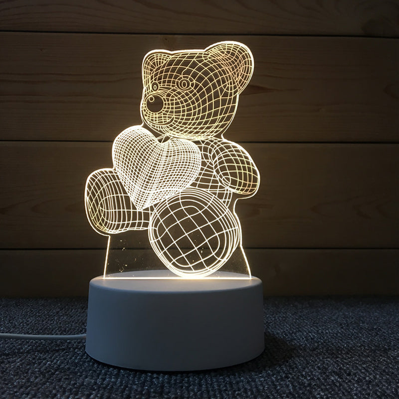 skorter | 3d Love Bear Night Light