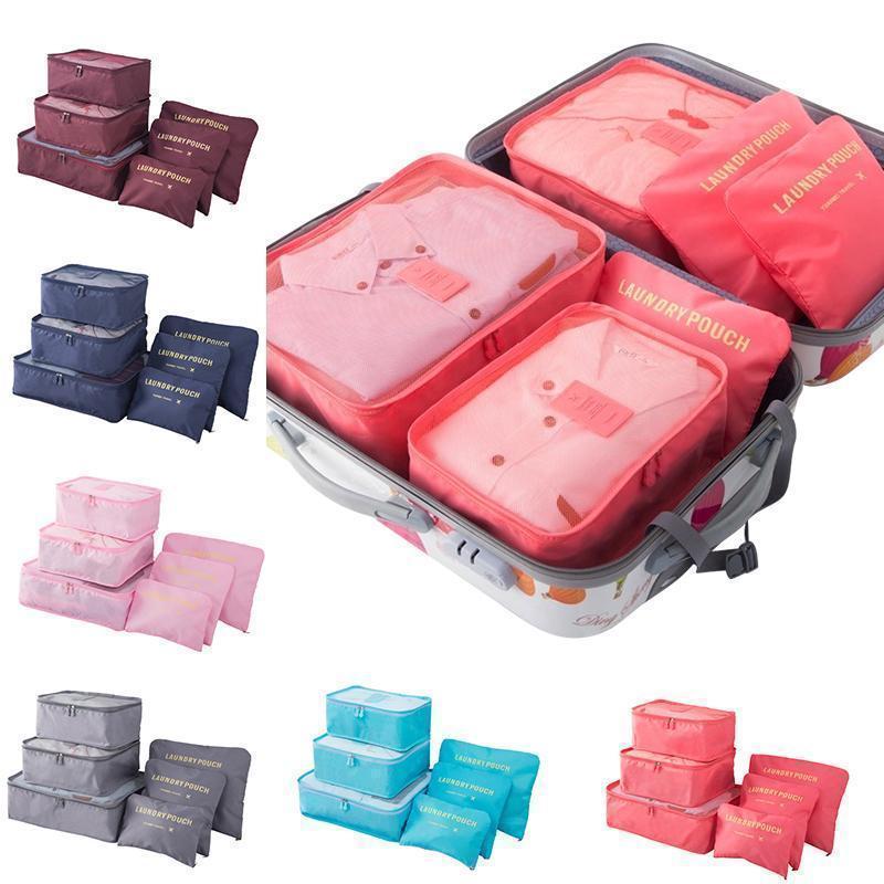 Skorter | 6-Piece Travel Set Storage Cubes for Clothes and Accessories