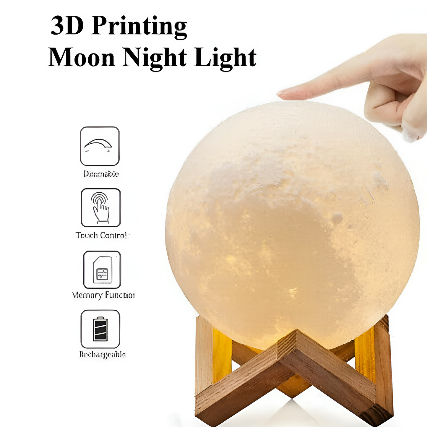 Skorter | Control 16 Colors Moon Lamp with Remote Control