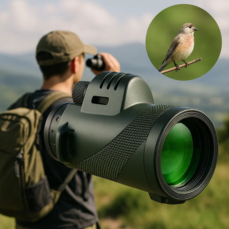 Skorter | Compact 600x Ultra-Zoom Monocular | HD Lens, Lightweight & Perfect for Hiking, Birdwatching, and Sports Events