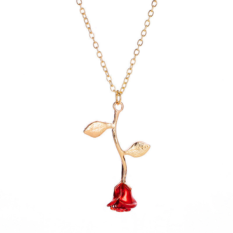 Skorter | 3D Rose Pendant Necklace