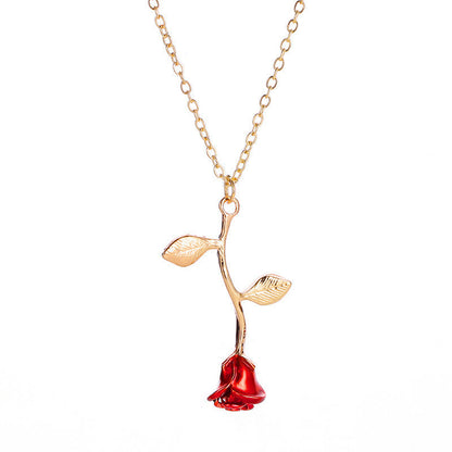 Skorter | 3D Rose Pendant Necklace