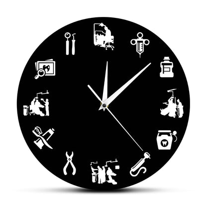 Skorter | Dental-Design Wall Clock - Stylish Clock for Dental Practices