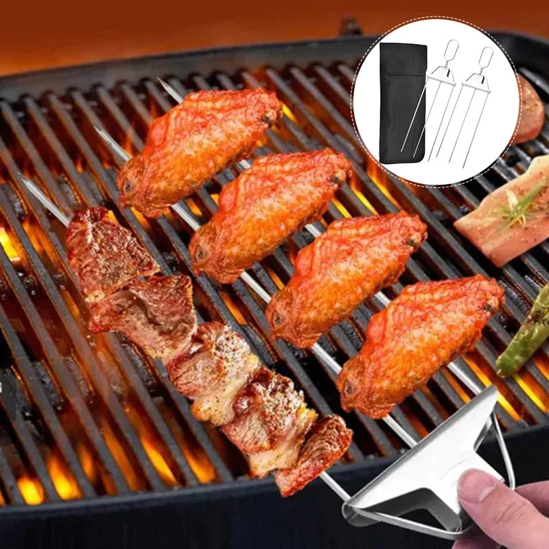 skorter | 3-Way Grill Skewers, Stainless Steel Skewers For Bbq