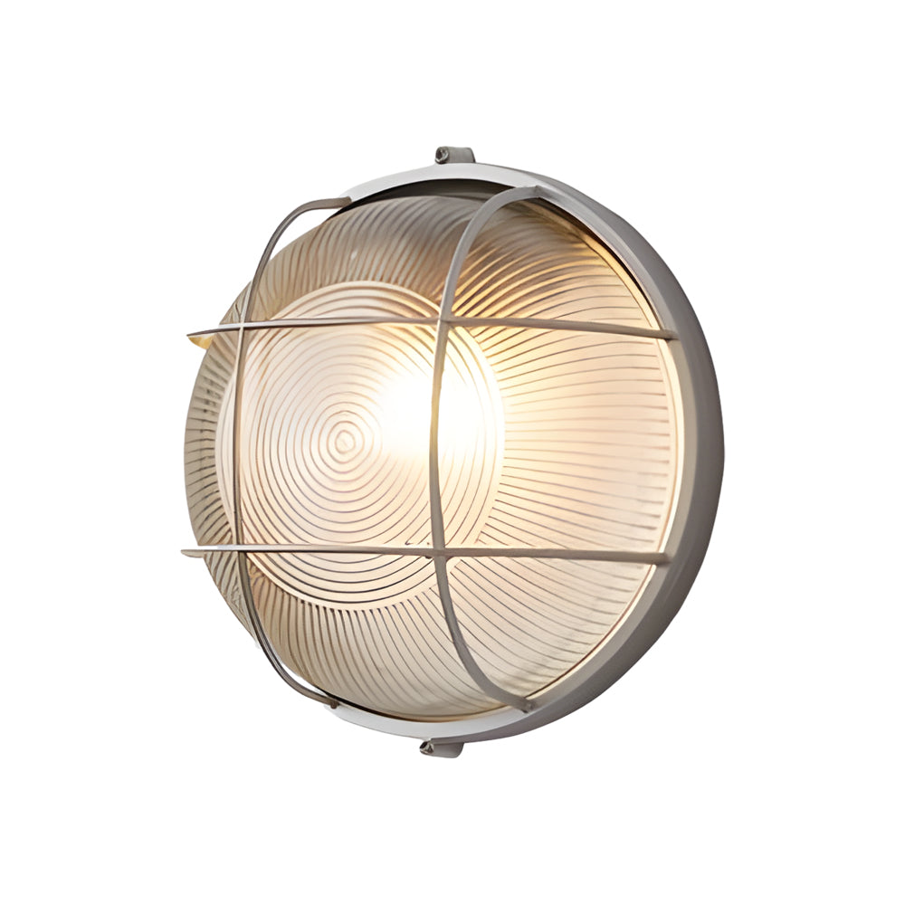 Skorter | 1-Light Retro Industrial Oval/Round Outdoor Wall Lamp