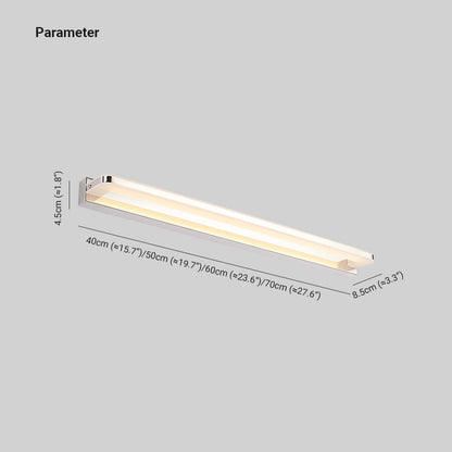 Skorter | Scandinavia Linear Mirror Wall Lamp, Chrome/Black, Bedroom