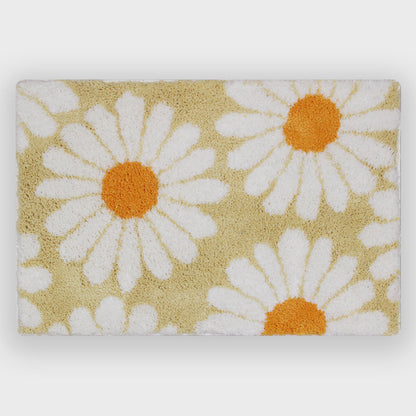 Skorter | Feblilac Sweet Daisy Bath Mat, Purple Flower Carpet Bathroom