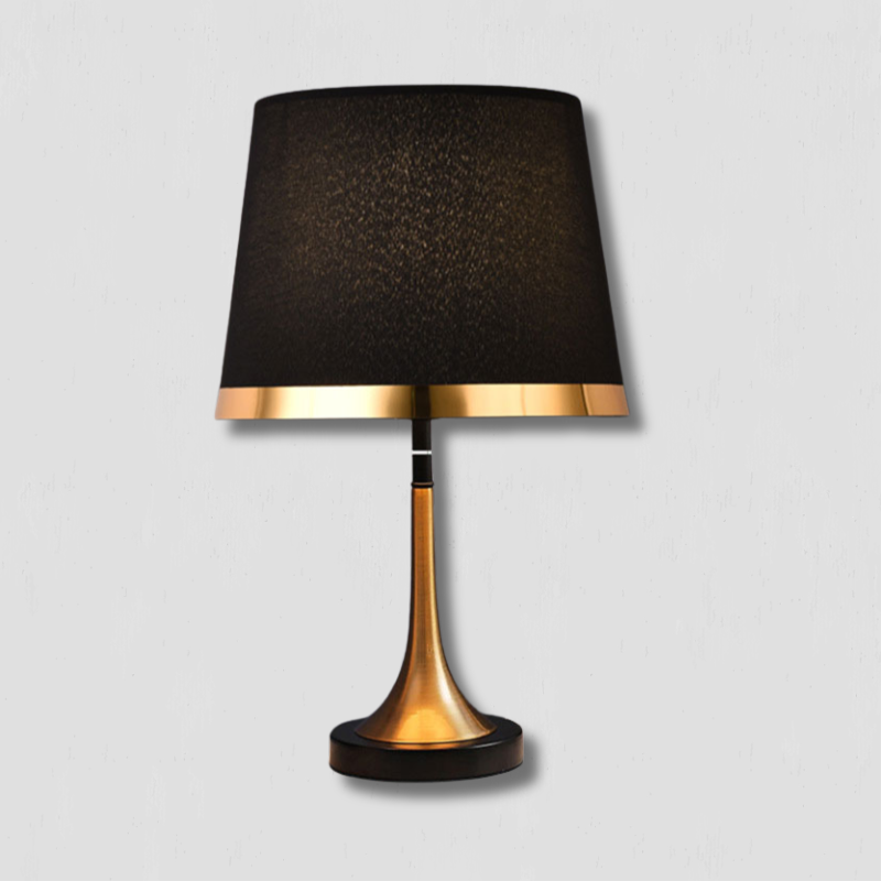 Skorter | GiltGlow – Elegant Gold and Black Retro Table Lamp