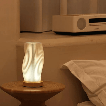 Skorter | Wavecrest Table Lamp – Soft Glow Designer Lamp with Dimmable Warm & Natural White Light