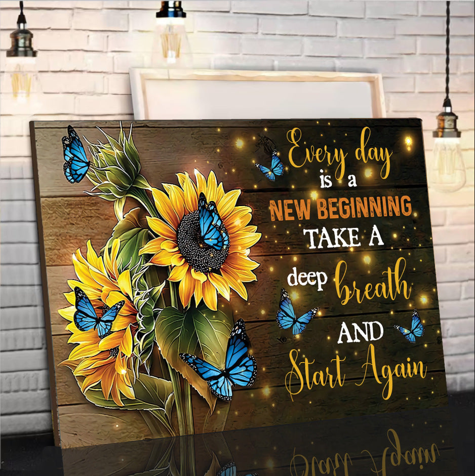 Skorter | Butterfly Sunflower Wall Art