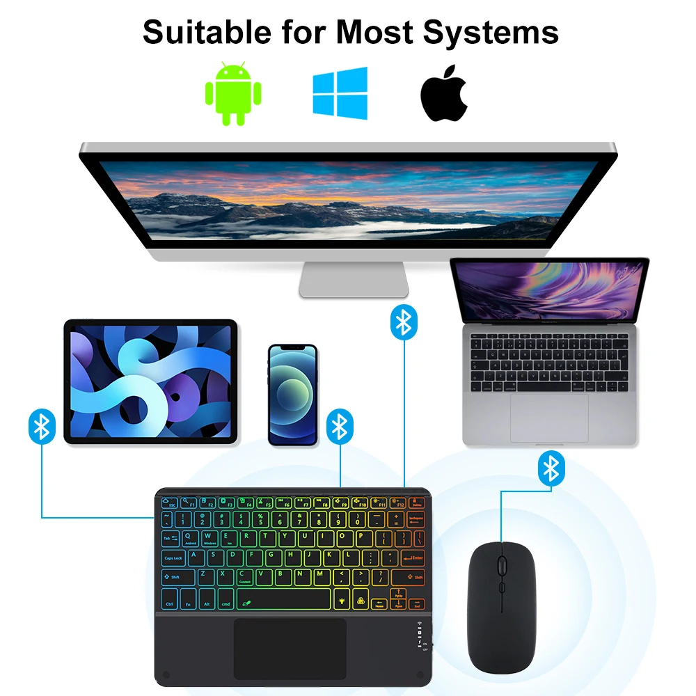 Skorter | 10" Bluetooth Keyboard with Trackpad
