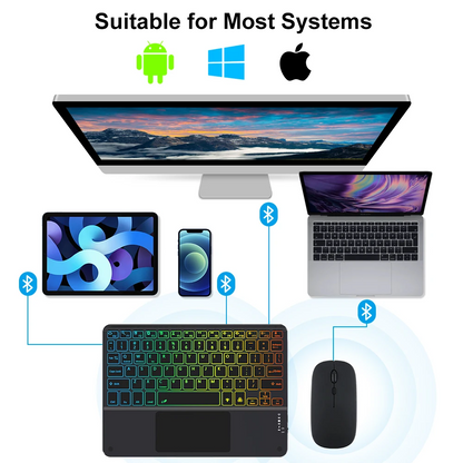 Skorter | 10" Bluetooth Keyboard with Trackpad