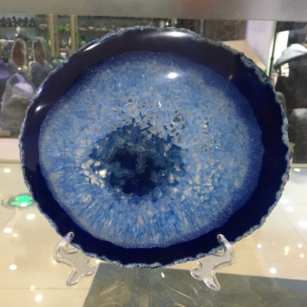 Skorter | Blue Agate Crystal Disc