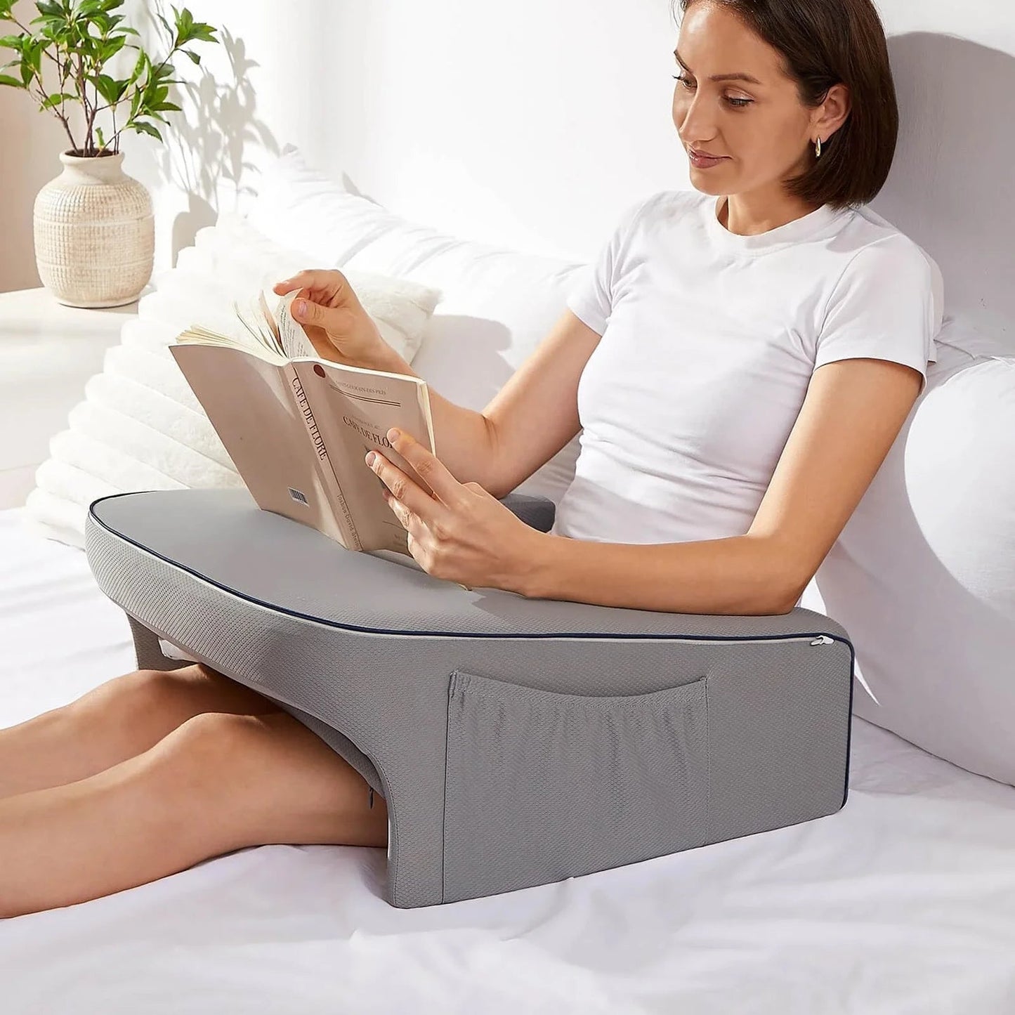 Skorter | ComfortDesk Lap Cushion – Portable Laptop & Reading Desk with Memory Foam Support
