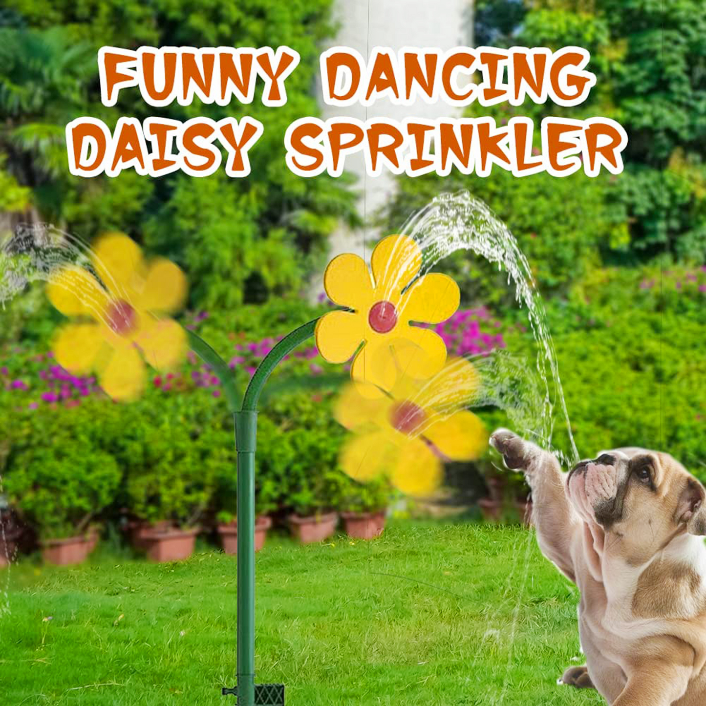 Skorter | Dancing Daisy Sprinkler – Fun Lawn Sprinkler for Garden and Pets