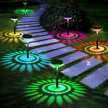 Skorter | Solar Garden Lamp with Color Change – LED Garden Lighting for Outdoor Use with Flower Pattern