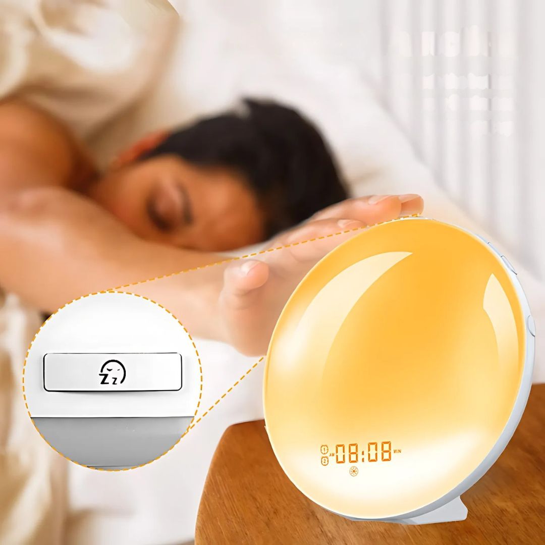 Skorter | Sunrise Alarm Clock | Natural Wake-Up Light with Ambient Lighting for Heavy Sleepers & Dark Mornings