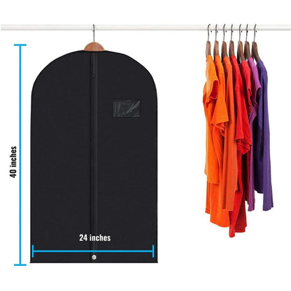 Skorter | 5 Premium Garment Bags - With Transparent Window, Water-Repellent - 40"/54" Inches