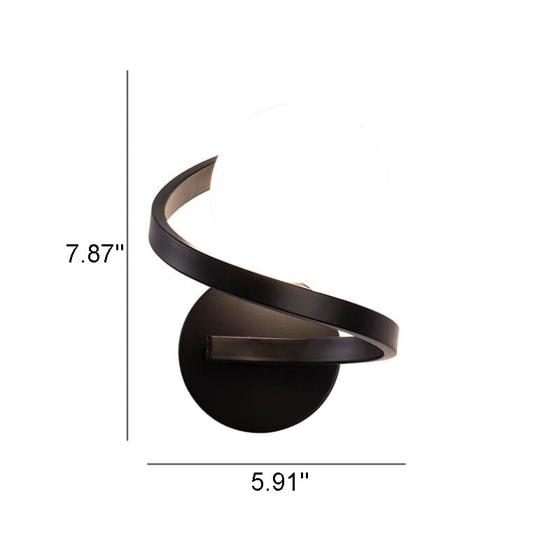 Skorter | Modern minimalist curved LED wall lamp with 1 light