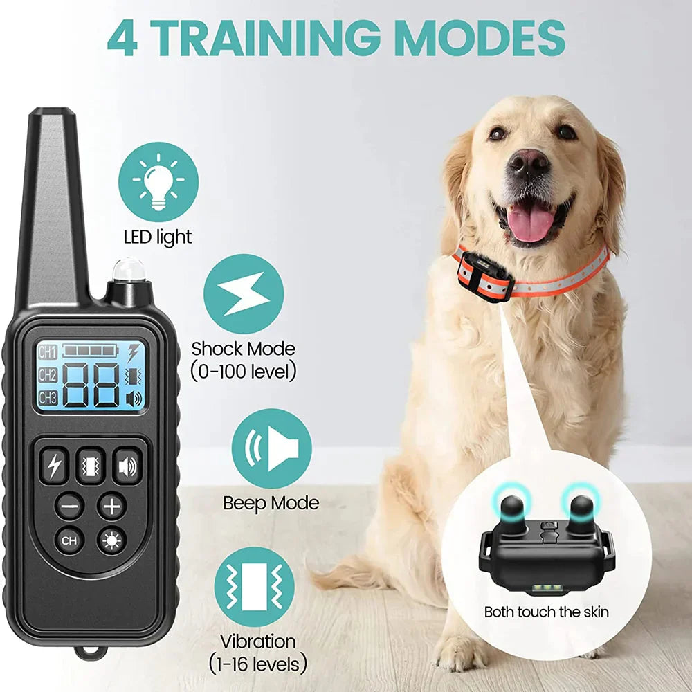 Skorter | 800M Rechargeable Electric Dog Training Collar | Waterproof, Remote Control & Ideal for Effective Dog Training