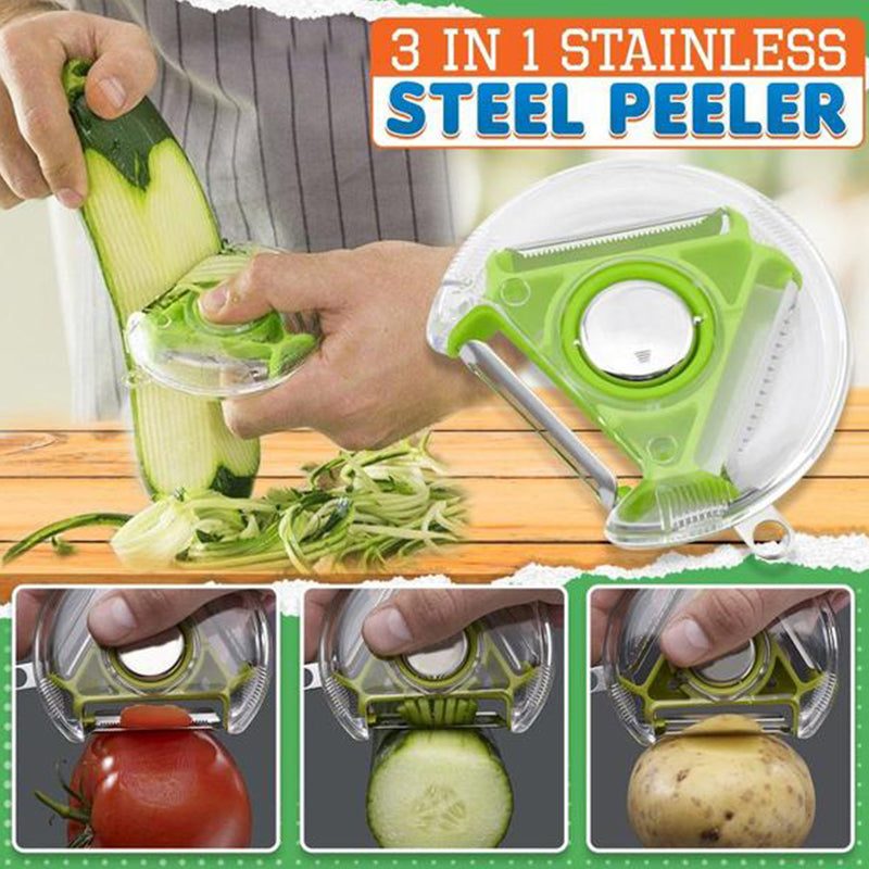 skorter | 3 In 1 Stainless Steel Peeler
